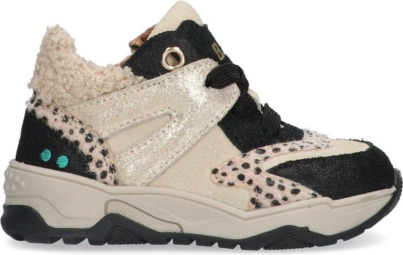 BunniesJR - 224844-589 - Hoge Sneakers - Zwart/Beige - Leer - Veters