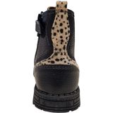 BunniesJR Tina Trots Meisjes Biker Boots - Zwart - Leer - Veters