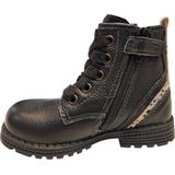BunniesJR Tina Trots Meisjes Biker Boots - Zwart - Leer - Veters