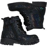 BunniesJR - Tina Trots Biker Boots - Blauw - Suède - Veters