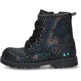 BunniesJR - Tina Trots Biker Boots - Blauw - Suède - Veters