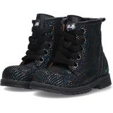 BunniesJR - Tina Trots Biker Boots - Blauw - Suède - Veters