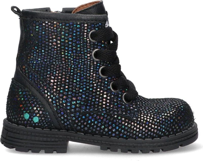 BunniesJR - Tina Trots Biker Boots - Blauw - Suède - Veters