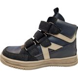 BunniesJR 224833-420 Jongens Hoge Sneakers - Blauw - Leer - Klittenband
