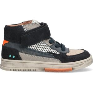 BunniesJR 224834-420 Jongens Hoge Sneakers - Blauw - Leer - Veters