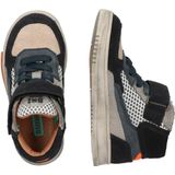 BunniesJR 224834-420 Jongens Hoge Sneakers - Blauw - Leer - Veters