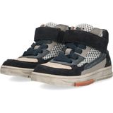 BunniesJR 224834-420 Jongens Hoge Sneakers - Blauw - Leer - Veters