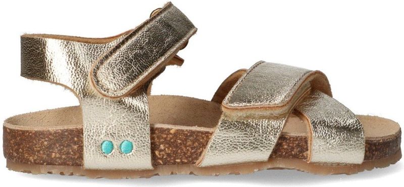 BunniesJR - 225418-794 - Meisjes Sandalen - Goud/Print - Imitatieleer - Klittenband