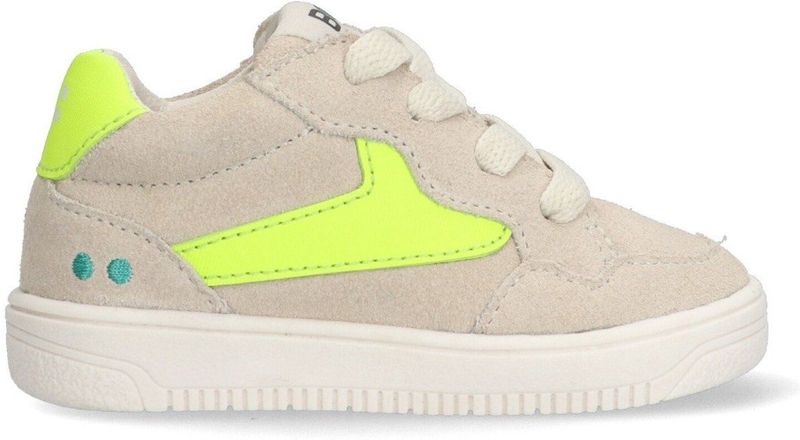 BunniesJR - Morris Mellow - Jongens Lage Sneakers - Beige/Geel - Suède - Veters
