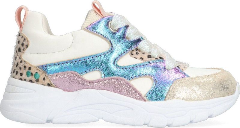 BunniesJR - 225344-994 - Lage Sneakers - Blauw/Wit/Roze - Leer - Veters