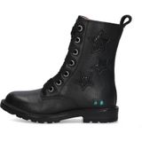 BunniesJR - Hailee Happy - Leren Veterboots - Zwart