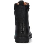 BunniesJR - Hailee Happy - Leren Veterboots - Zwart