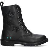 BunniesJR - Hailee Happy - Leren Veterboots - Zwart