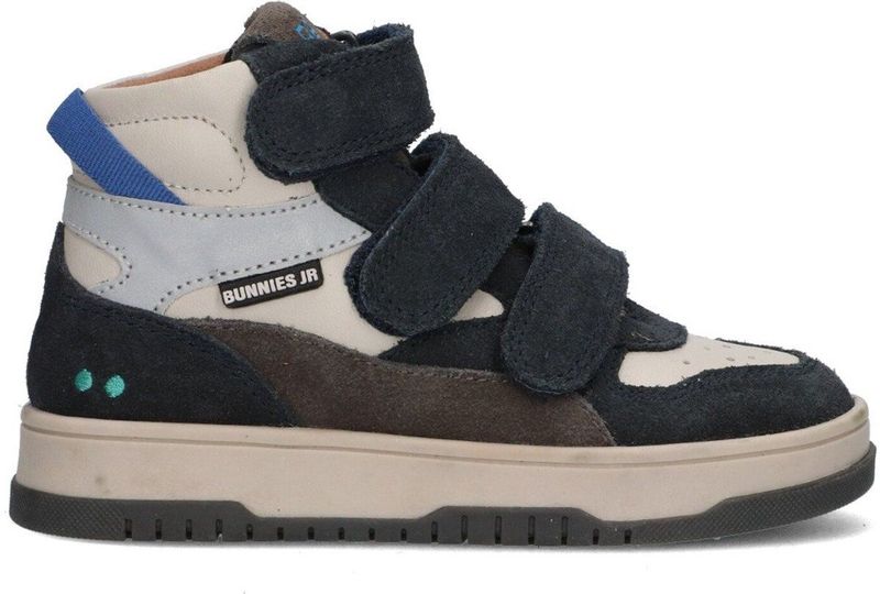 Bunnies Jr. - Benjamin Baas - Halfhoge Sneakers - Donkerblauw - Klittenband