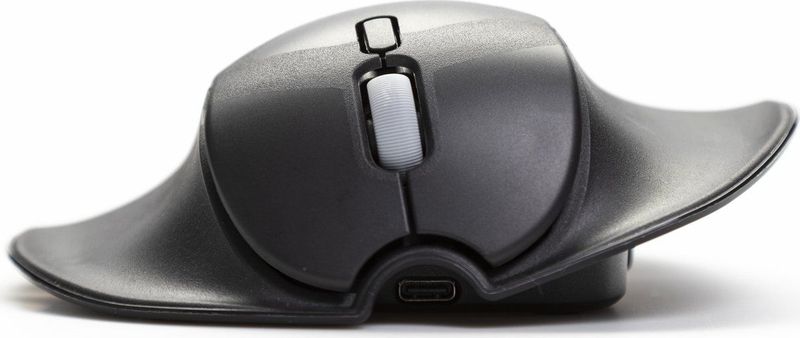 Handshoemouse Shift Medium Ergonomische Muis - Zwart - Verticaal - Rechtshandig - Linkshandig