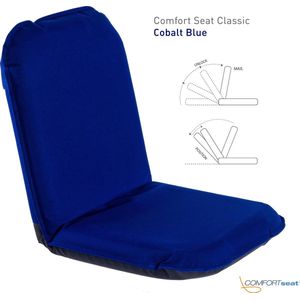 Comfort Seat Regular Cobalt Blue | Verstelbaar Rugkussen met Intern Scharnierframe | 40 Posities | Bekleding vervaardigd uit Sunbrella Solution Dyed Acryldoek |  Galvaniseerd Intern Frame | Anti-slip onderzijde | Verplaatsbaar zitcomfort | Bootstoel