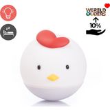 DOODIES - Chickie Chicken - Nachtlampje Kinderen - Nachtlampje Baby - Tafellamp Slaapkamer - Lamp Kinderkamer