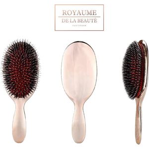 Bristle & Nylon Brush | Haarborstel | Anti Klit | Varkenshaar | Zwijnenhaar| Massage borstel | Boar Bristle Brush | Rosé Goud