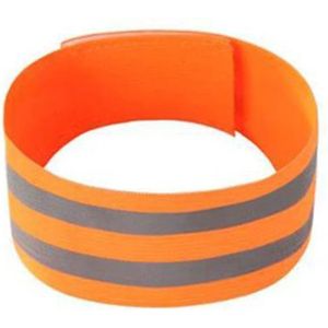 JGR Safety gear Veiligheids armbanden| Reflecterende armband | Sport armbanden | Wielrennen / Hardlopen veiligheidsband |armbanden armband hardloop wielren sport fiets hardloop zichtbaarheid - Oranje