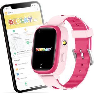 DEPLAY 4G KidsWatch - Smartwatch Kinderen - GPS Tracker - Incl. Simkaart - Roze