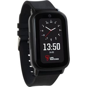 Lifewatcher Senior 4G Zwart Alarmeringshorloge/Alarm Horloge/Smartwatch met Alarmknop - Met GPS tracker en WiFi - Alarmhorloge - Alarm Polsband Armband - Alarm met Belfunctie en App