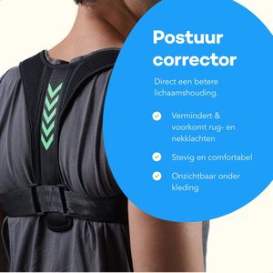 Medische Verstelbare Postuur Corrector - Correctie voor Rug, Schouders & Nek - Rugbrace - Comfortabele Rug Houding Corrector - Rugband Tegen Rugpijn - One Size - Ergonomisch Design