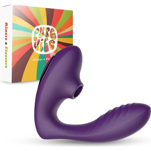 PureVibe® Air-Pulse Massage Lover Duo Luchtdruk Vibrator - Vibrators voor Vrouwen - Seksspeeltjes - Paars