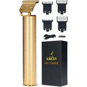 Krexs Gouden Baardtrimmer - Tondeuse - Trimmer - Scheerapparaat - Mannen – Baard