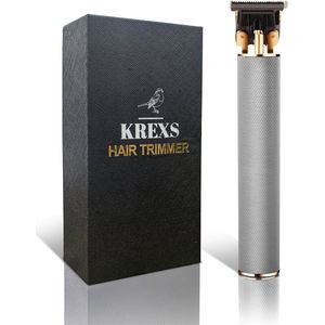 Krexs Zilveren Baardtrimmer - Tondeuse - Trimmer - Scheerapparaat - Mannen - Bodygroomer – Baard - Zilverkleurig