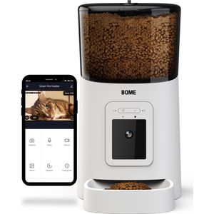 BOME Voerautomaat met Camera en Audio - Inclusief SD-Kaart - Wit
