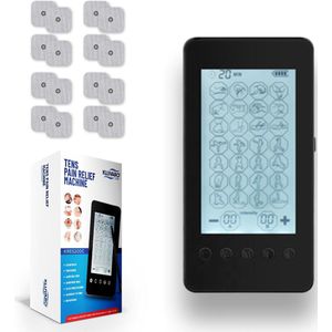 Kluvaro KRES200C - Tens Apparaat - Elektrodentherapie - Spierstimulator - Pijntherapie - USB - 16 Elektroden