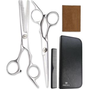 Volledige Kappersset - 5 Stuks - Kappersschaar Rechtshandig - Uitdunschaar Kapper - Hair Scissors - Coupeschaar - Haarschaar Set