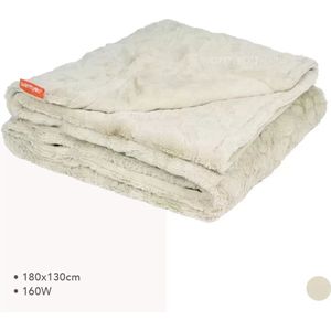Warmyou Luxum XL - Elektrische deken - Warmtedeken - Fleece - 10 Standen - 180×130cm - Taupe