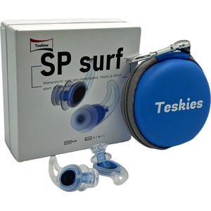 Teskies Surf Zwem Oordoppen voor Kitesurfen Windsurfen Wakeboarden en Zwemmen - Watersport - Gehoorbescherming - houdt water buiten en is geluid doorlatend