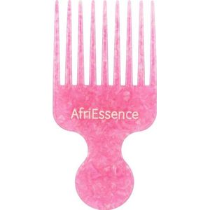 AfriEssence Speckle Afro Kam | Afro kam - Krullend Haar – Volume – Curly Hair - Wide Comb – Acetaat – Krullend Haar – Detangling Shower Comb - Afro Haar Verzorging | Pink