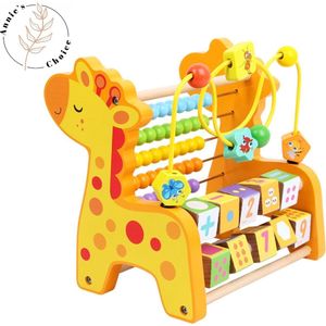 Gigi de Giraffe - 3 in 1 Houten Telraam - Activiteiten Kubus - Duurzaam - Multifunctioneel - Montessori Speelgoed