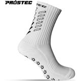 Prostec® Gripsokken - Gripsokken Voetbal - Grip Socks - One Size - Anti Slip - Gripsokken Wit
