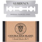 Guardenza Double Edge Scheermesjes - 5 stuks - Te gebruiken voor een Safety Razor (5 stuks) en/of een shavette (10 stuks)