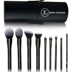 Esra Gorgen Black Edition Professionele 9 delige Make-up Kwasten Set