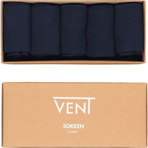 VENT herensokken katoen (5-pack), navy blauw