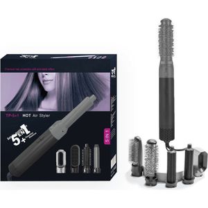 KINGSLIFE - Airstyler - Föhnborstel - Zwart - 5 in 1 Multi Styler
