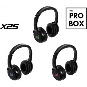Silent Disco PRO BOX 25 oplaadbare headsets + pro zender | Dolly Digital©