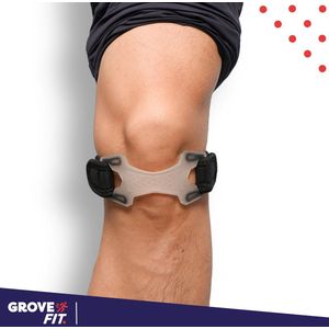 GroveFit Patellabrace - Ondersteunende Kniebandage - Verlicht Knieklachten en Bevordert Stabiliteit - Verstelbare Knieband en Extra Stevig - Onesize