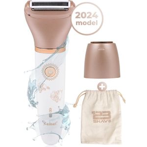 Ladyshave – Oplaadbaar – Ladyshaves – Voor vrouwen– Bikini trimmer – Waterdicht – Opbergzakje – Wit