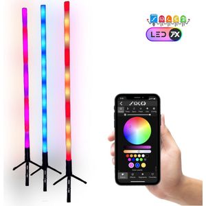 Vitaleds - slimme LED bar - 1,20 meter - 100 unieke effecten - synchroniseert op muziek - sfeerlamp - ambiance verlichting - vloerlamp - met app - LED sfeerverlichting - RGB-IC