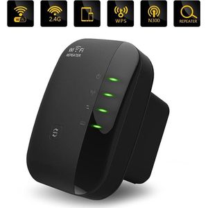Wifi Versterker - 300Mbps - Zwart - Stopcontact - Draadloos