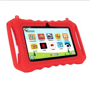 DEPLAY Kids Tablet LITE (7'') - Kindertablet - Tablet Kinderen - Ouder Control App - 3000 Mah Batterij - Screenprotector & Beschermhoes - Android 12 – 7 Inch - Rood