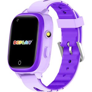DEPLAY - 4G KidsWatch - GPS Horloge - Paars - Spatwaterdicht