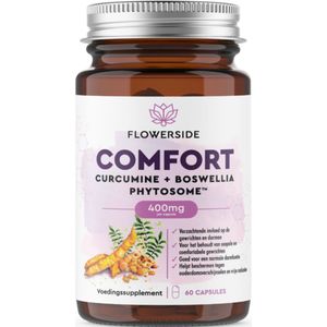 Flowerside Comfort - Curcumine Fytosomen - Boswellia Fytosomen - Capsules - 100% Natuurlijk - 60 Stuks