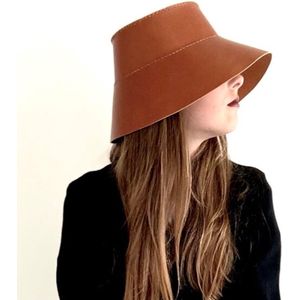 Rozijntjes - Bucket Hat - Buckethat - Vissershoed - Hoed - Leer - Handgemaakt in Maastricht - 100% Biologisch Gelooid Europees Leer